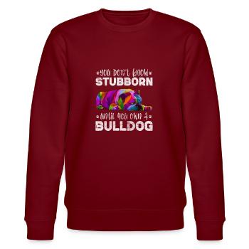 Deutsch Bulldog - Sweat bio CHANGER Stanley/Stella Unisexe - bordeaux - Devant - Nik (191cm) & Marisol (170cm)