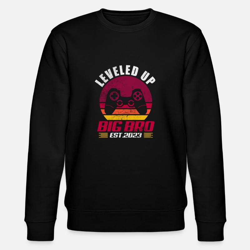 Schwangerschaft Grosser Bruder - Stanley/Stella Unisex Bio-Sweatshirt CHANGER  - Schwarz