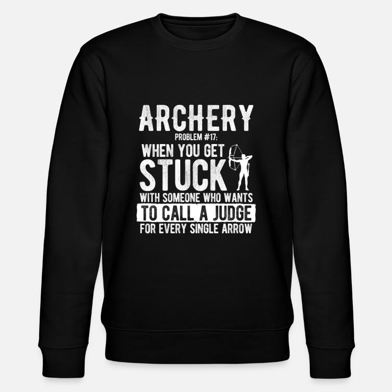 Bogenschießen Archery - Stanley/Stella Unisex Bio-Sweatshirt CHANGER  - Schwarz