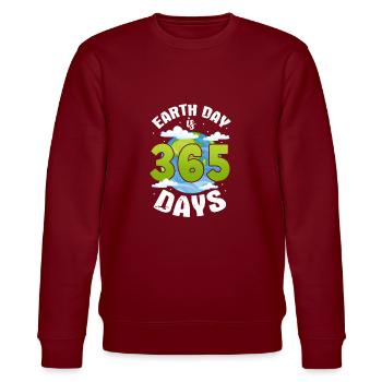 Climate change - Stanley/Stella CHANGER Unisex Organic Sweatshirt - burgundy - Front - Nik (191cm) & Marisol (170cm)