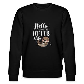 Otter - Stanley/Stella Unisex Bio-Sweatshirt CHANGER  - Schwarz - Vorne - Nik (191cm) & Marisol (170cm)