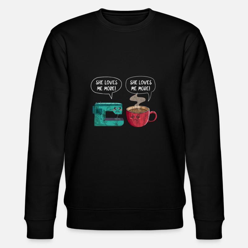 Sewing coffee - Stanley/Stella CHANGER Unisex Organic Sweatshirt - black