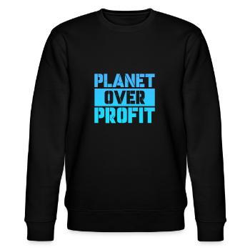 Climate change - Stanley/Stella CHANGER Unisex Organic Sweatshirt - black - Front - Nik (191cm) & Marisol (170cm)