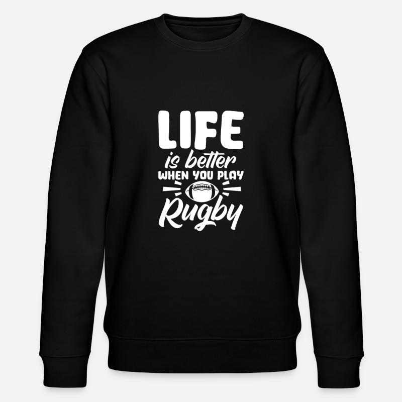Rugby - Sweat bio CHANGER Stanley/Stella Unisexe - noir