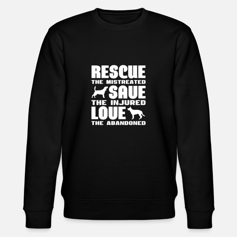 Tierrettung - Stanley/Stella Unisex Bio-Sweatshirt CHANGER  - Schwarz