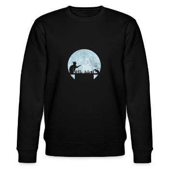 Schach - Stanley/Stella Unisex Bio-Sweatshirt CHANGER  - Schwarz - Vorne - Nik (191cm) & Marisol (170cm)