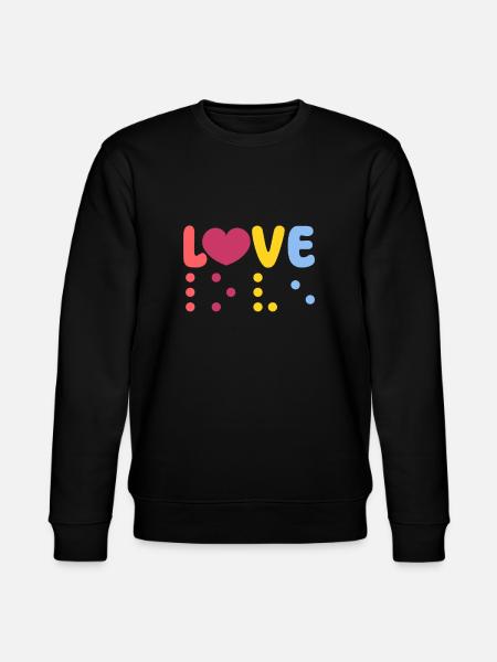 Braille Braille Blind Gift - Stanley/Stella CHANGER Unisex Organic Sweatshirt - black