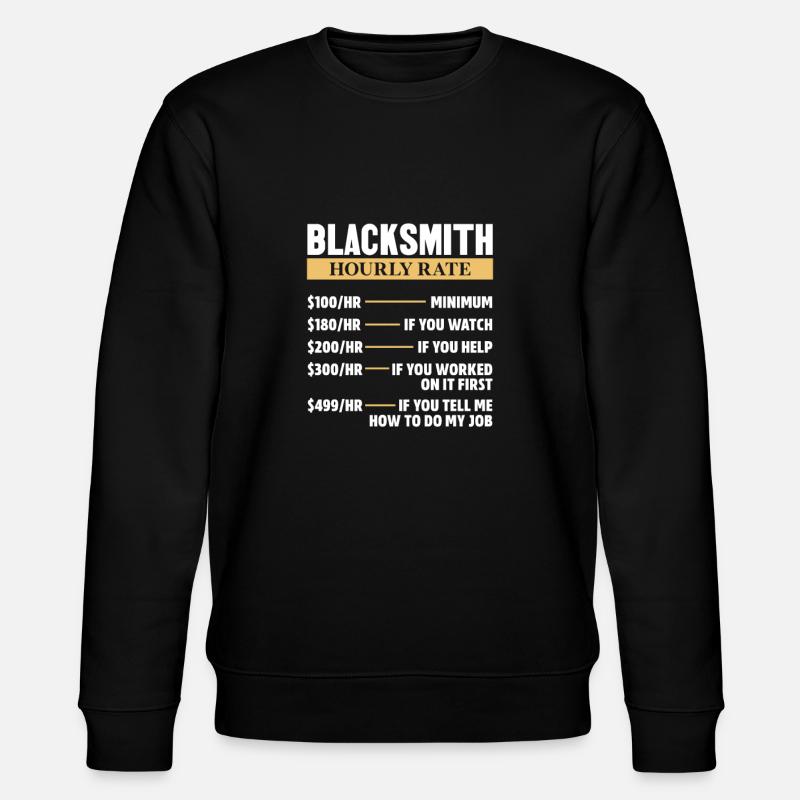 Blacksmith Schiede Anvil Cutler Gift - Stanley/Stella CHANGER Unisex Organic Sweatshirt - black