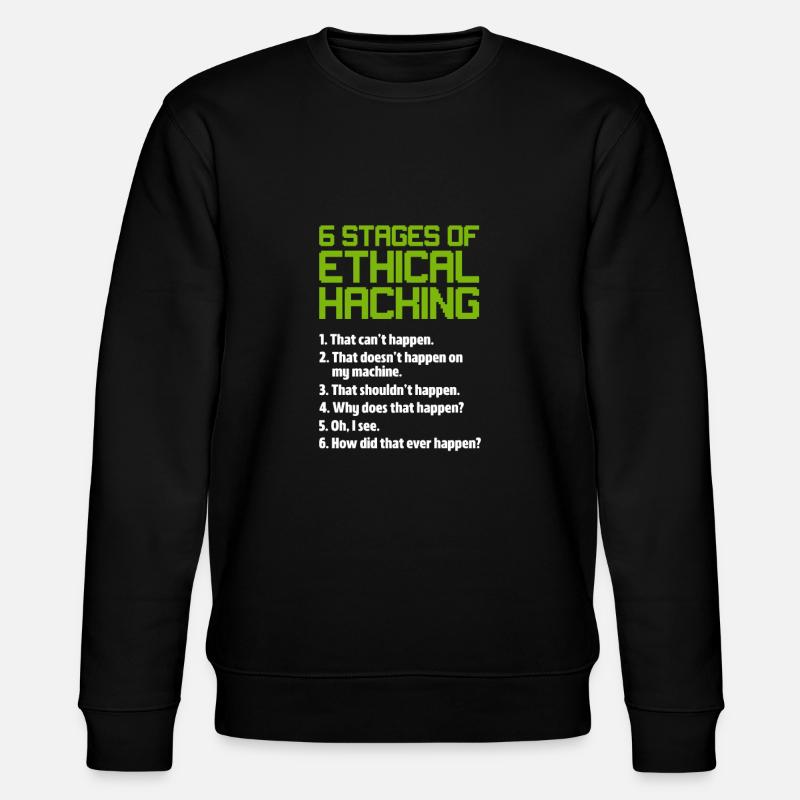 Hacker Coder Computer Hacking Gift - Stanley/Stella CHANGER Unisex Organic Sweatshirt - black