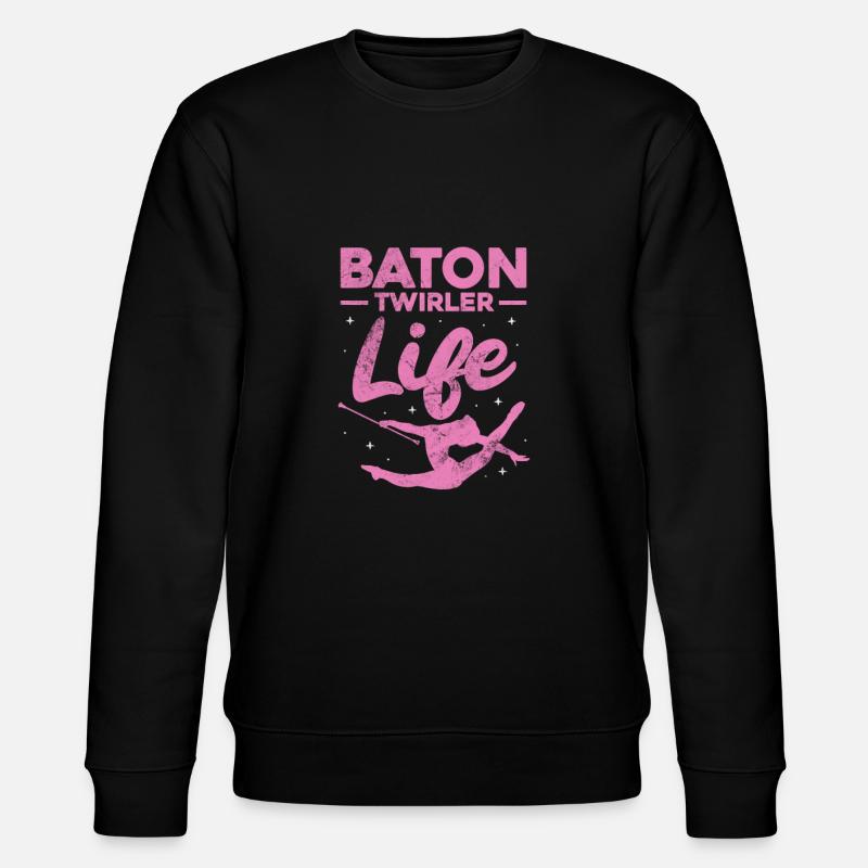 Baton Twirling - Stanley/Stella CHANGER Unisex Organic Sweatshirt - black