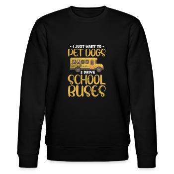 Busman - Stanley/Stella CHANGER Unisex Organic Sweatshirt - black - Front - Nik (191cm) & Marisol (170cm)