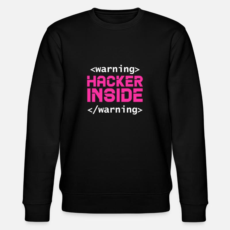 Hacker Coder Computer Hacking Gift - Stanley/Stella CHANGER Unisex Organic Sweatshirt - black
