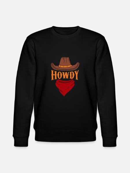 Cowboy Cowboy Boots Western Gift - Stanley/Stella CHANGER Unisex Organic Sweatshirt - black