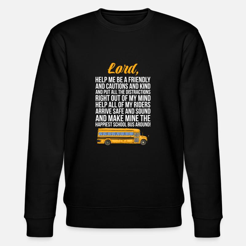 Busfahrer Busfahrerin Bus Schuhlbus Geschenk - Stanley/Stella Unisex Bio-Sweatshirt CHANGER  - Schwarz