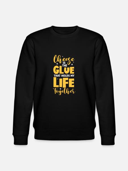 Cheese Cheesecake Food Gift - Stanley/Stella CHANGER Unisex Organic Sweatshirt - black