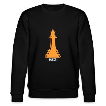 Schach Schachbrett Schachmatt Schachspieler - Stanley/Stella Unisex Bio-Sweatshirt CHANGER  - Schwarz - Vorne - Nik (191cm) & Marisol (170cm)