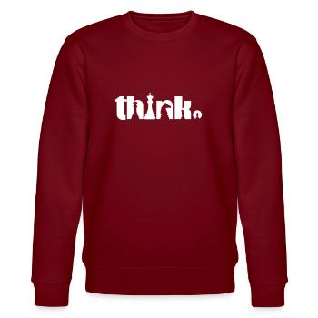 Schach Schachbrett Schachmatt Schachspieler - Stanley/Stella Unisex Bio-Sweatshirt CHANGER  - Burgunderrot - Vorne - Nik (191cm) & Marisol (170cm)