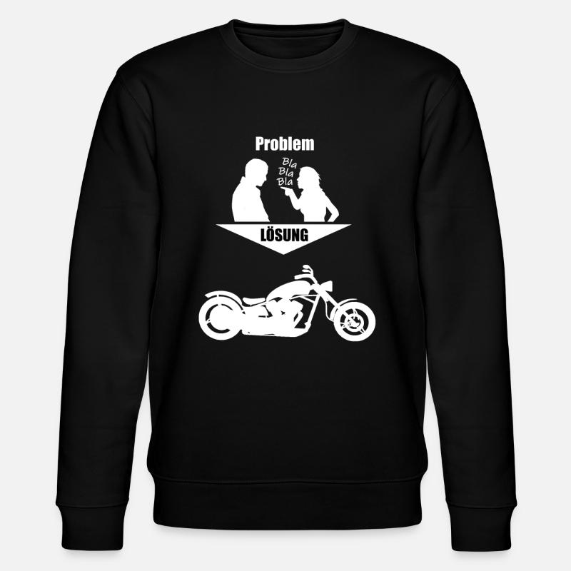 Problem Solution Chopper Motorcycle - Stanley/Stella CHANGER Unisex Organic Sweatshirt - black