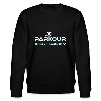 Parkour freerun - Sweat bio CHANGER Stanley/Stella Unisexe - noir - Devant - Nik (191cm) & Marisol (170cm)