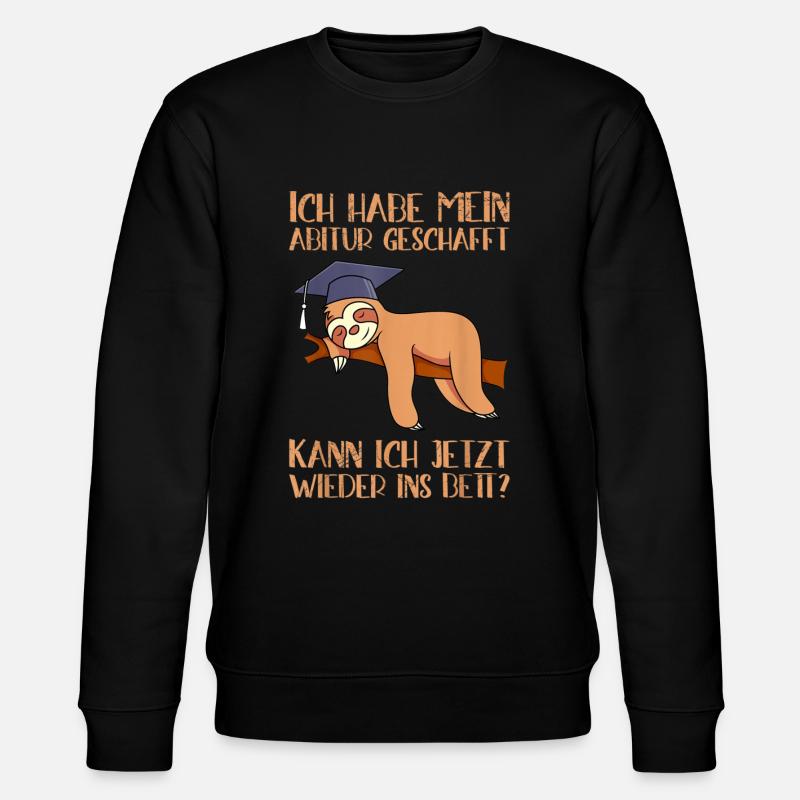 Graduation Sloth - Stanley/Stella Unisex Bio-Sweatshirt CHANGER - Schwarz