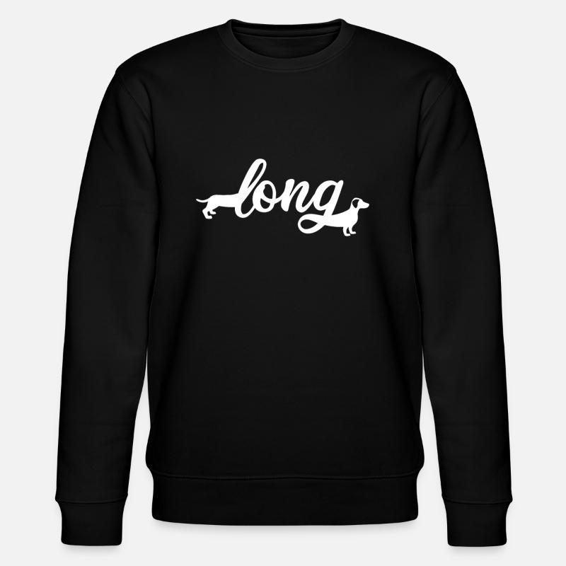 Long Dachshund Dackel Teckel - Stanley/Stella Unisex Bio-Sweatshirt CHANGER  - Schwarz