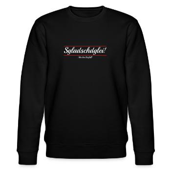 Sgladschdglei, abr koi Beifall - Schwäbisch - Stanley/Stella Unisex Bio-Sweatshirt CHANGER  - Schwarz - Vorne - Nik (191cm) & Marisol (170cm)