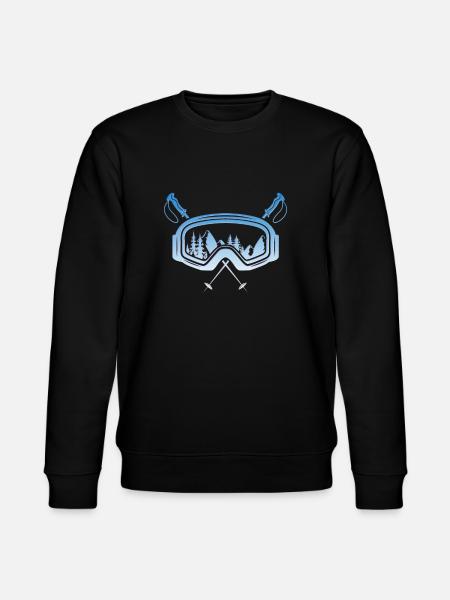 Skidglasögon med skidstavar Skidåkare Skidåkare - Ekologisk sweatshirt CHANGER unisex från Stanley/Stella - svart