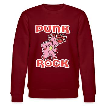 Punkrock Musik Punker Punkrock Irokesenschnitt - Stanley/Stella Unisex Bio-Sweatshirt CHANGER  - Burgunderrot - Vorne - Nik (191cm) & Marisol (170cm)