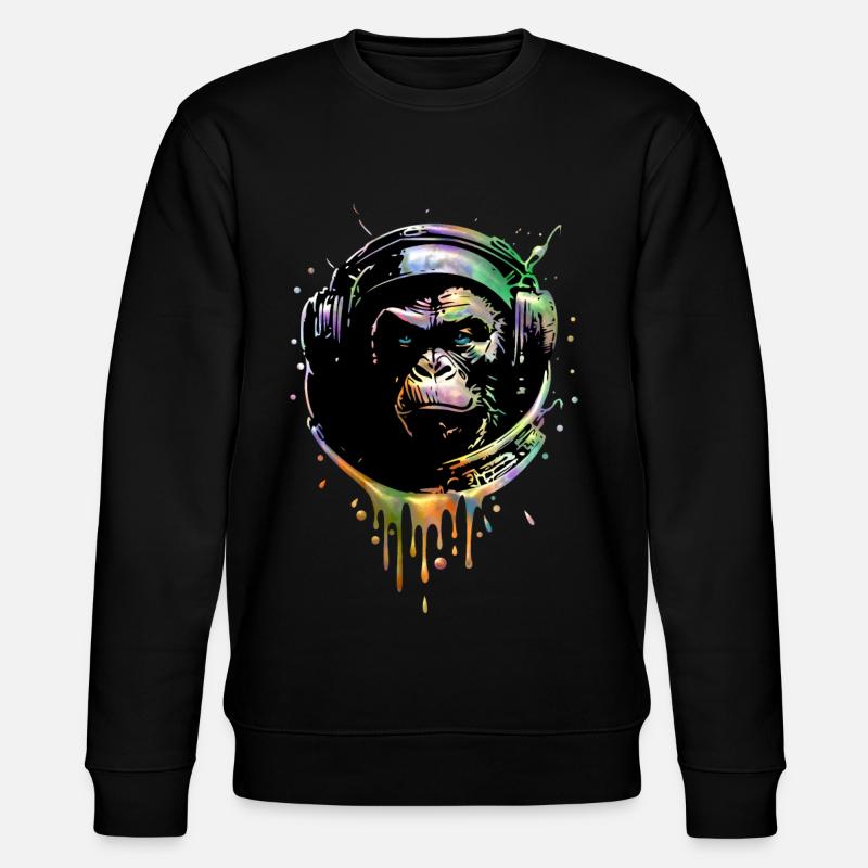 Singe Astronaute - Sweat bio CHANGER Stanley/Stella Unisexe - noir