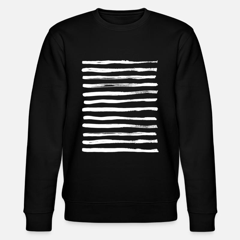 Rayures blanches - Sweat bio CHANGER Stanley/Stella Unisexe - noir