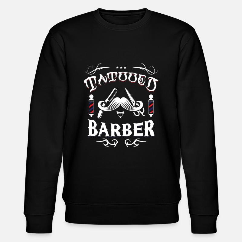 Barbier tatoué - Sweat bio CHANGER Stanley/Stella Unisexe - noir
