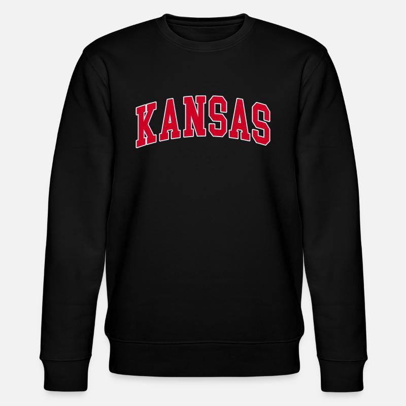 kansas rot weiß - Stanley/Stella Unisex Bio-Sweatshirt CHANGER - Schwarz