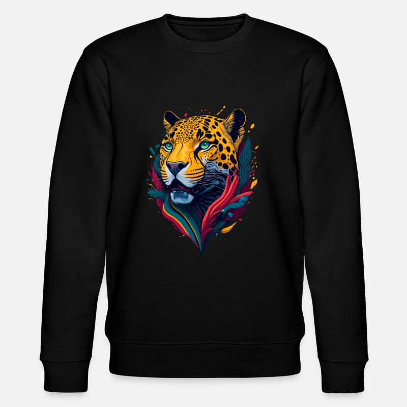 Nice abstract jaguar - Stanley/Stella CHANGER Unisex Organic Sweatshirt - black