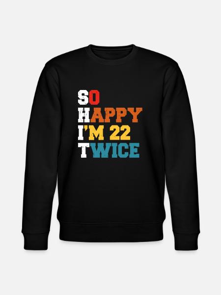 22 jaar grappig - humor verjaardag 22 jaar cadeau - Stanley/Stella Uniseks bio-sweatshirt CHANGER  - zwart