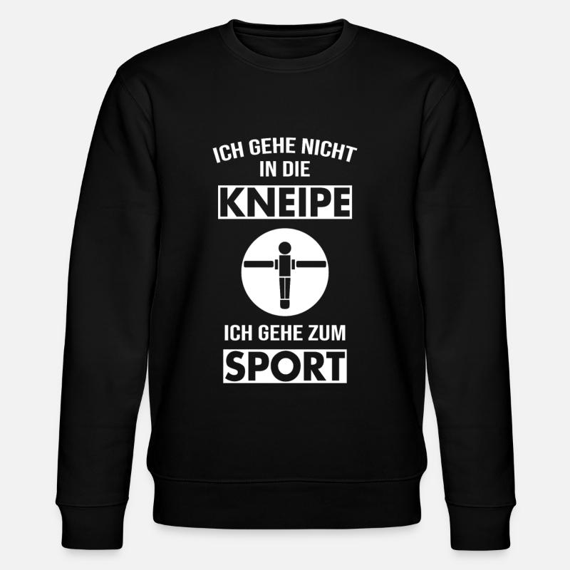 Tischkicker Fußball Kneipe Spruch - Stanley/Stella Unisex Bio-Sweatshirt CHANGER - Schwarz