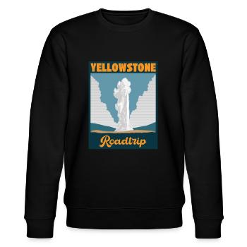 Yellowstone Roadtrip Familienurlaub - Stanley/Stella Unisex Bio-Sweatshirt CHANGER  - Schwarz - Vorne - Nik (191cm) & Marisol (170cm)