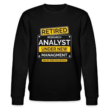 Retraite des analystes de recherche - Sweat bio CHANGER Stanley/Stella Unisexe - noir - Devant - Nik (191cm) & Marisol (170cm)