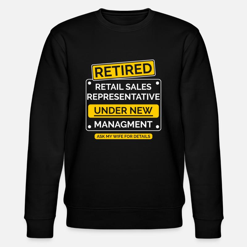 Retail Representative Retirement - Stanley/Stella CHANGER Unisex Organic Sweatshirt - black