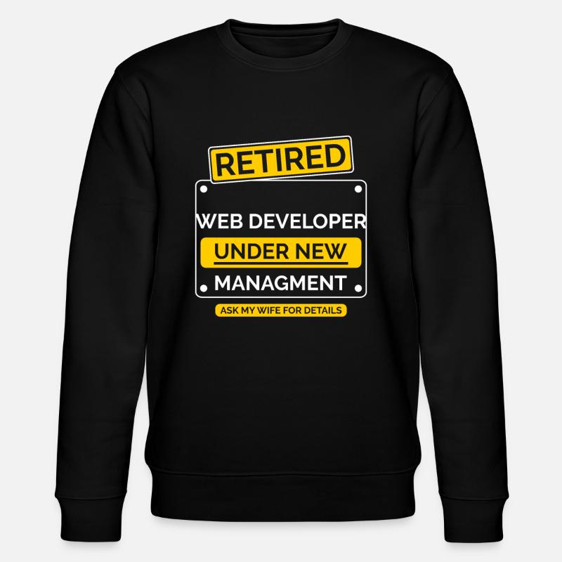 Web Developer Retirement Pension - Stanley/Stella CHANGER Unisex Organic Sweatshirt - black