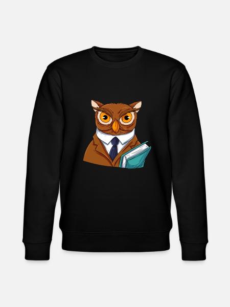 Owl Bird Eagle Owl - Stanley/Stella CHANGER Unisex Organic Sweatshirt - black