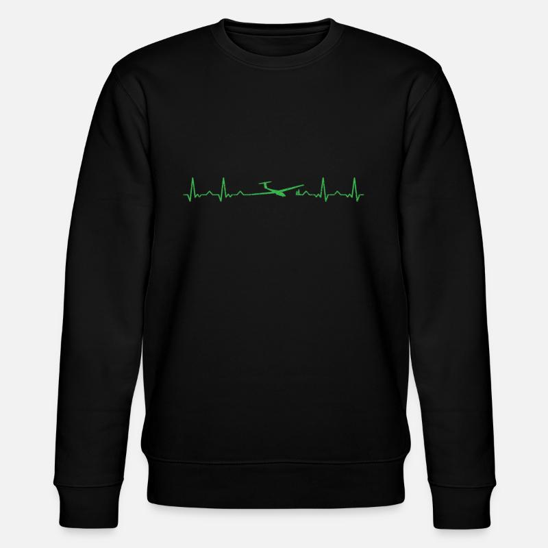 Planeurs Planeurs Rythme cardiaque - Sweat bio CHANGER Stanley/Stella Unisexe - noir