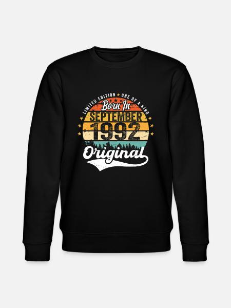 September 1992 Jubilee 1992 September - Stanley/Stella CHANGER Unisex Organic Sweatshirt - black