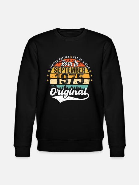 September 1975 Jubilee 1975 September - Stanley/Stella CHANGER Unisex Organic Sweatshirt - black