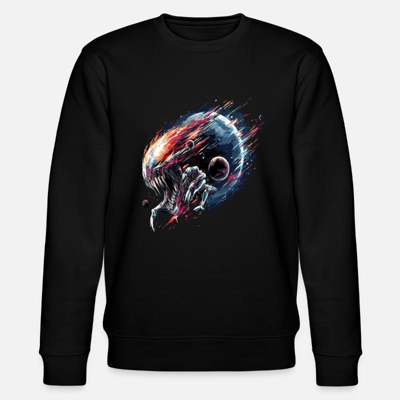 Alien Creature Planet Sci-Fi - Stanley/Stella Unisex Bio-Sweatshirt CHANGER  - Schwarz