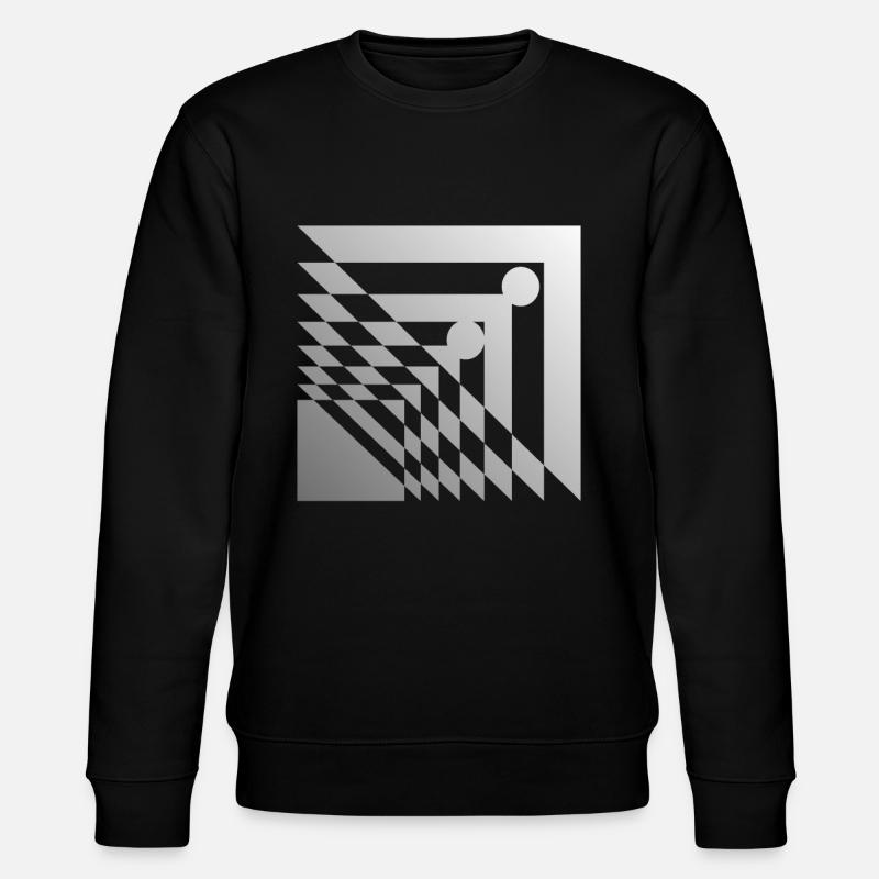 geometrisches Muster - Stanley/Stella Unisex Bio-Sweatshirt CHANGER  - Schwarz