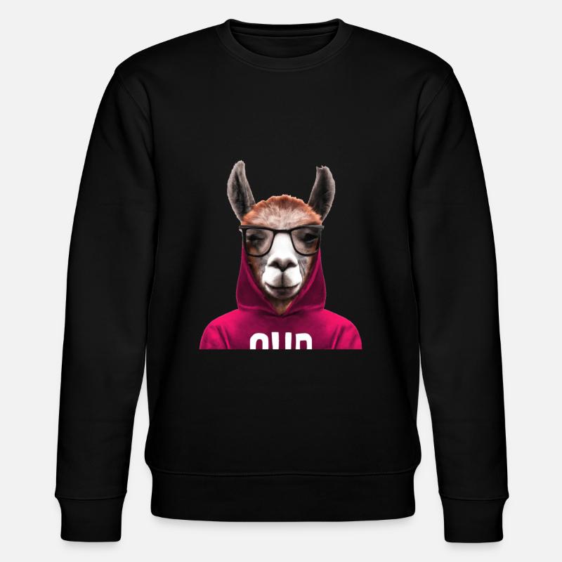 Lama - Stanley/Stella Unisex Bio-Sweatshirt CHANGER  - Schwarz