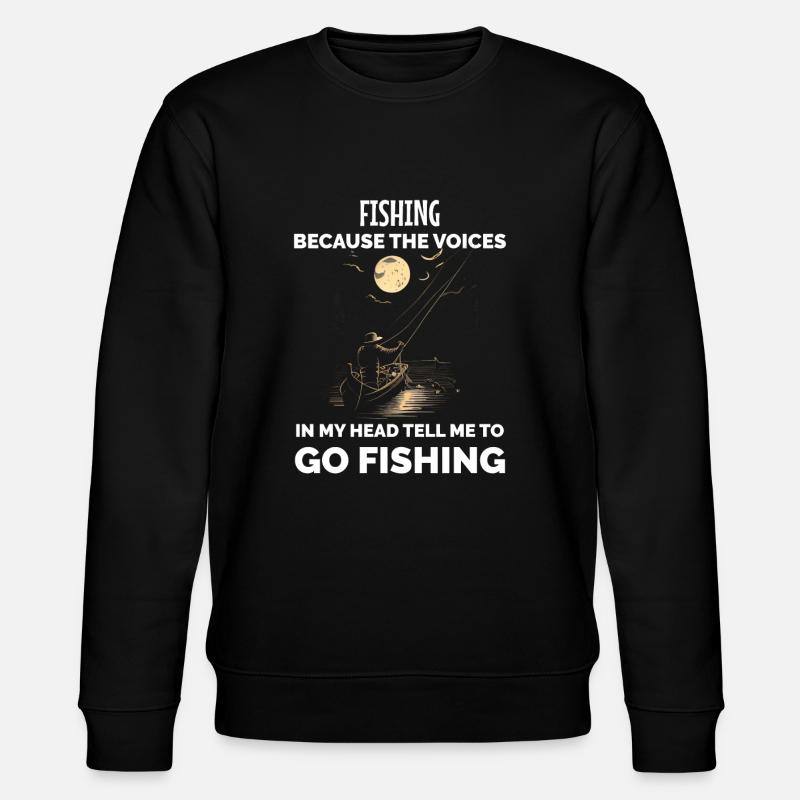 Pêche rétro drôle - Sweat bio CHANGER Stanley/Stella Unisexe - noir
