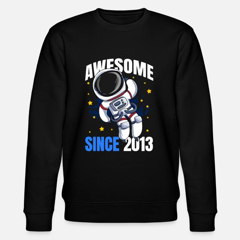 Genial seit 2013 - 10. Astronautengeburtstag - Stanley/Stella Unisex Bio-Sweatshirt CHANGER - Schwarz