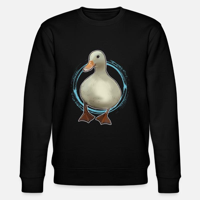 Gans lustiges Tier Bauernhof - Stanley/Stella Unisex Bio-Sweatshirt CHANGER  - Schwarz