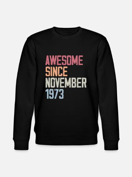 Cadeau D'anniversaire En Novembre 1973 - Sweat bio CHANGER Stanley/Stella Unisexe - noir